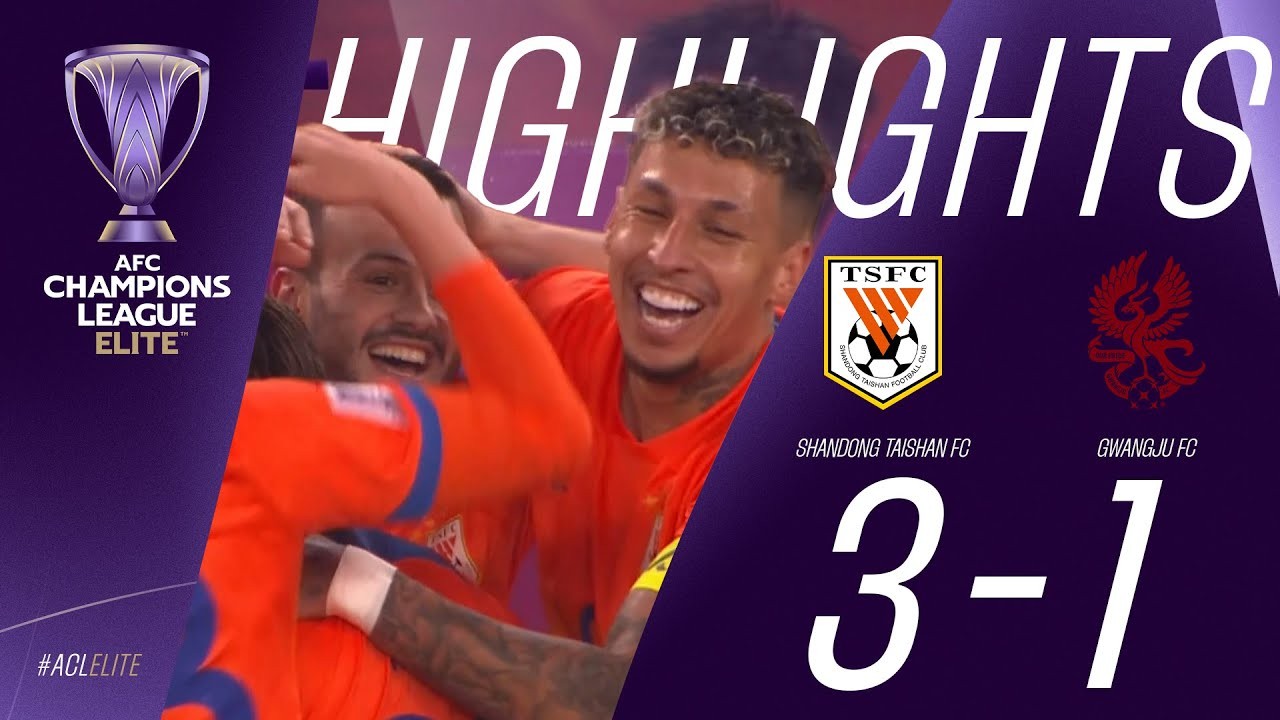 #ไฮไลท์ฟุตบอล [ ซานตง ไท่ซาน 3 - 1 กวางจู เอฟซี ] เอเอฟซี แชมเปี้ยนส์ลีก อีลิท 2025/12.2.68