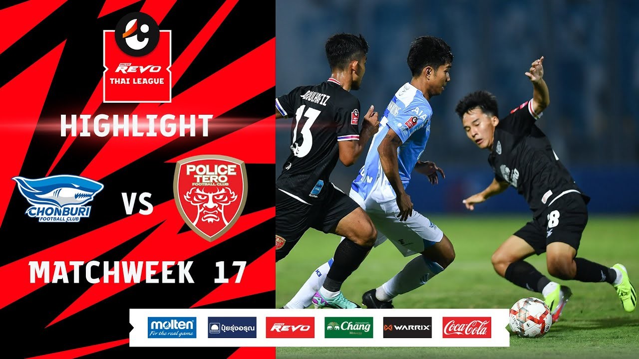 #ไฮไลท์ฟุตบอล [ ชลบุรี เอฟซี 4 - 2 โปลิศ เทโร เอฟซี ] รีโว่ ไทยลีก 2024/15.2.67