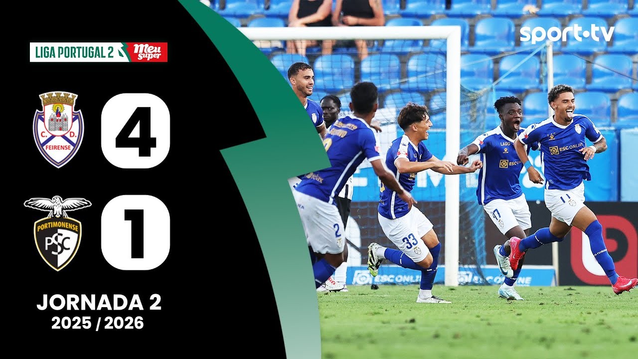 #ไฮไลท์ฟุตบอล [ เฟยเรนเซ่ 4 - 1 ปอร์ติโมเนนเซ่ ] โปรตุเกส ดิวิชั่น2 2025/16.8.68