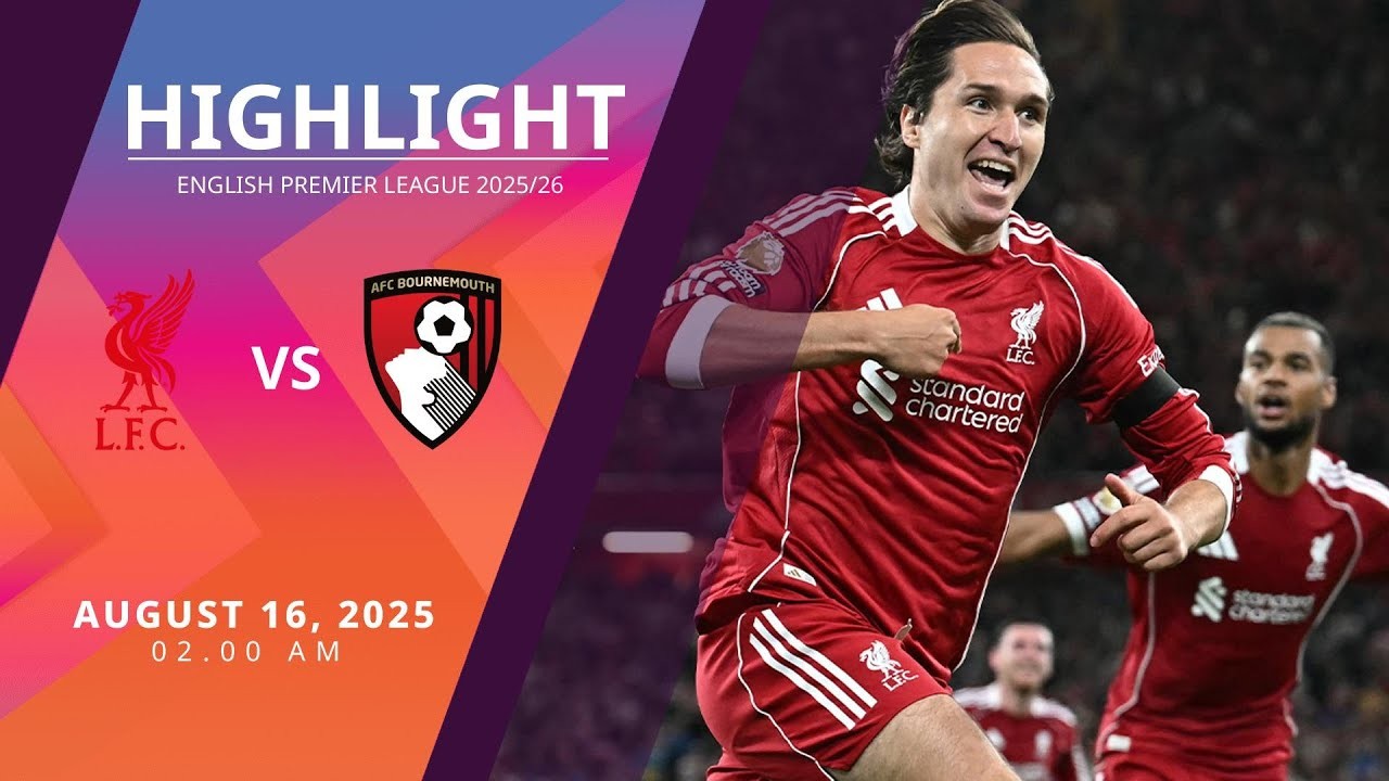 #ไฮไลท์ฟุตบอล [ ลิเวอร์พูล 4 - 2 บอร์นมัธ ] พรีเมียร์ลีก อังกฤษ 2025/16.8.68